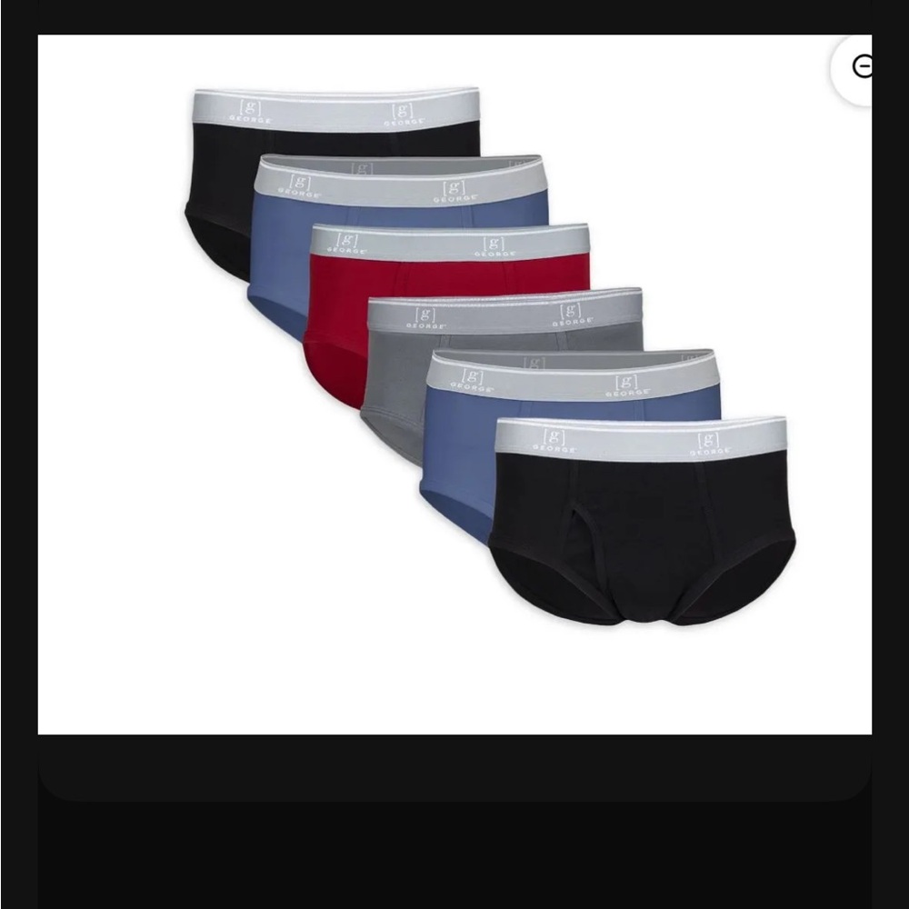 NWT George 6 pack 2X men's briefs underwear